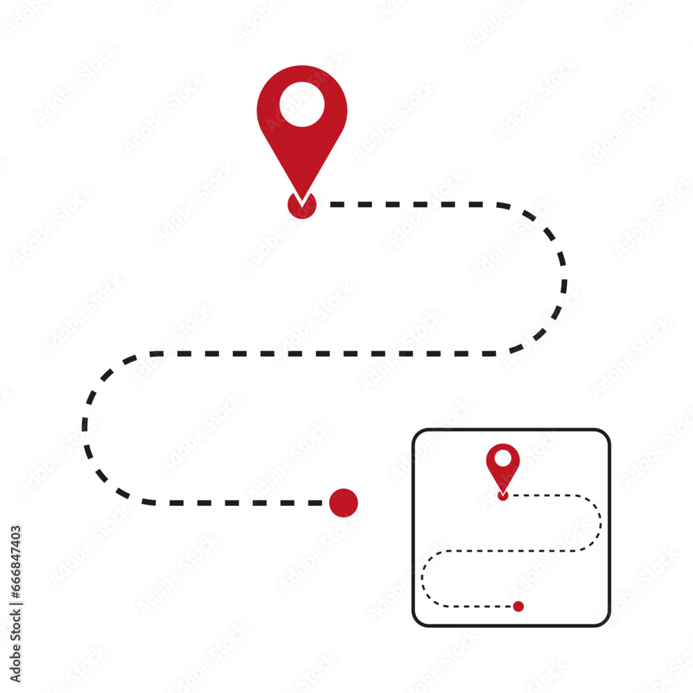 Poster pointer icon design. moved location with pin icon. vector illustration. eps 10.
