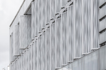 White facade of a modern building
