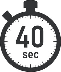 40秒のタイマー・ストップウォッチのイラスト素材