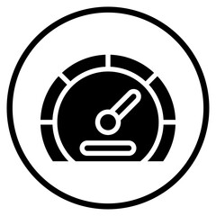 speedometer glyph icon