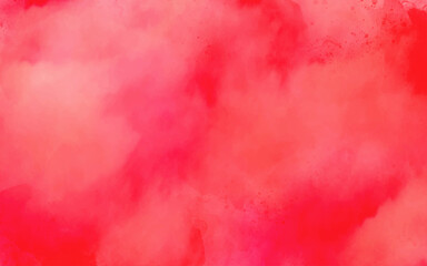Abstract watercolor background with splashes red wall grunge and smoke red cloud  watercolor wallpaper.