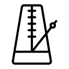 metronome line icon