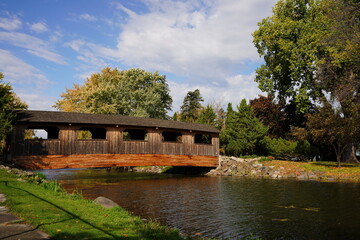 Fall autumn season at Fond du Lac Lakeside Park. 