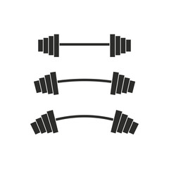 Barbell icons. Vector illustration. EPS 10.