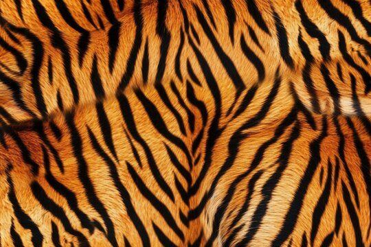 Seamless repeatable tiger skin pattern. Generative AI
