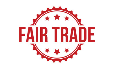 fair trade rubber stamp vector illustration on white background. fair trade rubber stamp