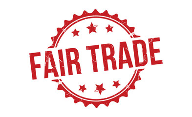 fair trade rubber stamp vector illustration on white background. fair trade rubber stamp