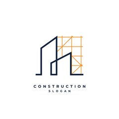 Architect logo . Architectural, construction, home and property design vector
