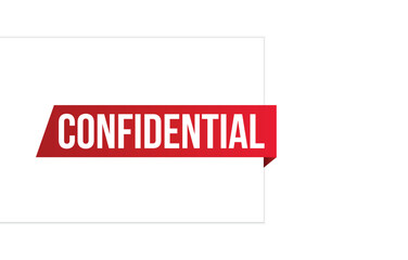confidential banner design. confidential icon. Flat style vector illustration.