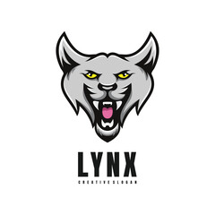 Illustration Head Lynx Mascot Logo