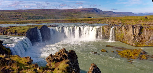 Waterfall near Akureyri Iceland