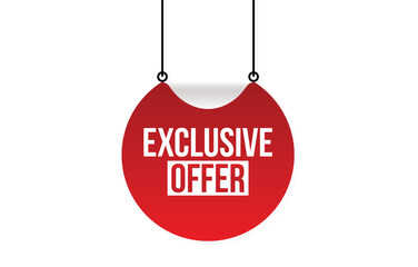 Vector illustration modern exclusive offer banner, Isolated web element.