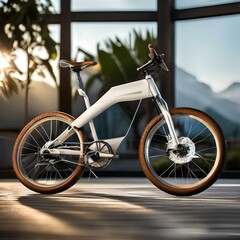 Fototapeta premium A futuristic eco-friendly bicycle made from sustainable materials3