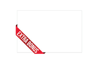 Vector illustration modern Extra bonus banner, Isolated web element.