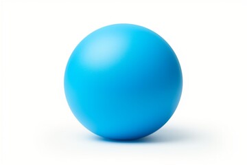 Blue Ball isolated on a White background : Generative AI