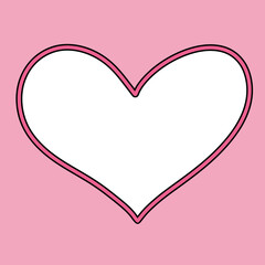 bright pink heart shaped frame