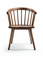 wood loft style chair on white background. isolated : Generative AI