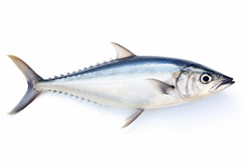 Fototapeta premium Fish Atlantic bonito, isolated on white background (Sarda sarda) : Generative AI