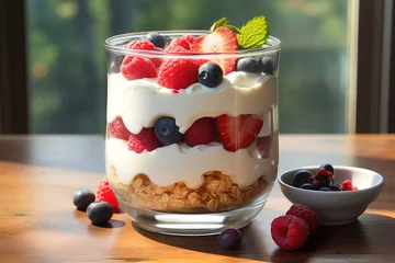 Fotobehang A yogurt parfait © Klnpherch