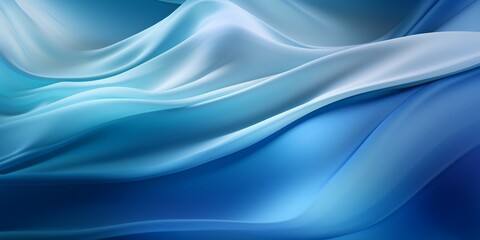 abstract wave cloth movement dynamic blue color over sky tone background : Generative AI