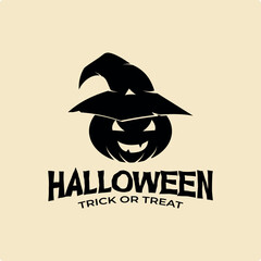 halloween logo design vector illustration
