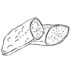 wrap fast food handdrawn illustration 