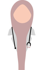 Faceless Muslim Woman Doctor 