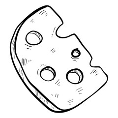 cheese handdrawn illustration 