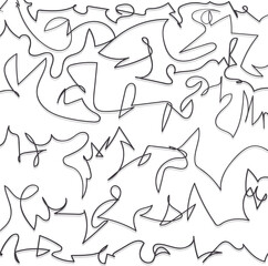 seamless pattern with curvy lines or pathes