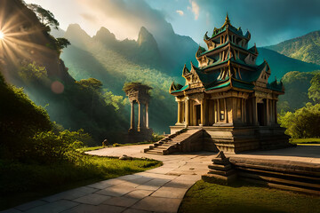 Obraz premium Ancient Ta Promh temple in the jungle