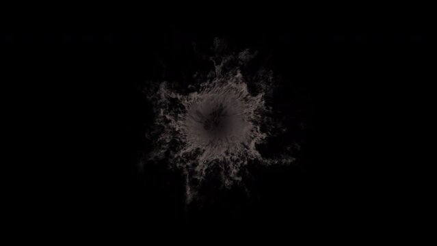 Spaceship smoke, jet engine grenade, shock wave Animation graphics, animation effects isolated on black background in 4K drag-and-drop editing software that supports blending modes, SCI-FI concept