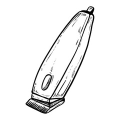 hair trimmer handdrawn illustration 