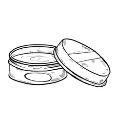 hair powder handdrawn illustration 