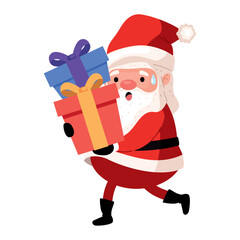 santa claus with gift