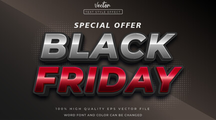 Black friday editable text effect