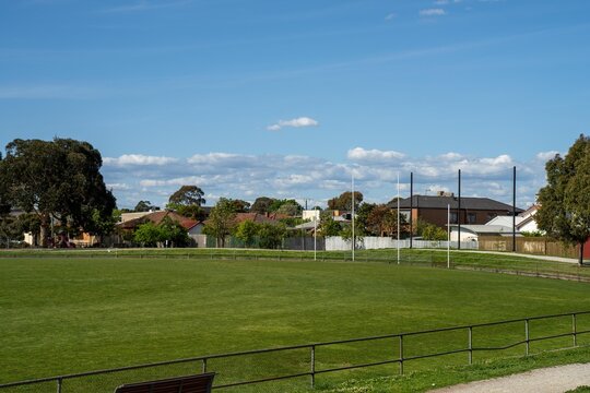 afl football oval australia in a park
