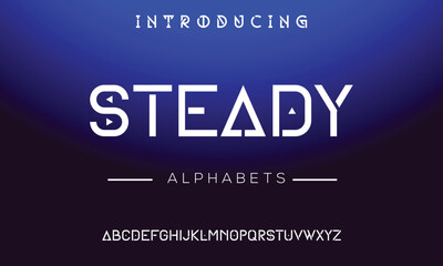 Modern Bold Font. Regular Italic Number Typography urban style alphabet fonts for fashion, sport, technology, digital, movie, logo design, vector illustration