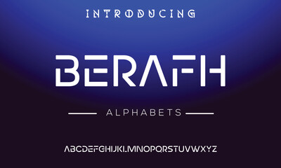 Modern Bold Font. Regular Italic Number Typography urban style alphabet fonts for fashion, sport, technology, digital, movie, logo design, vector illustration