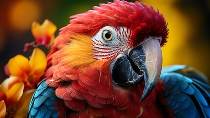 Fototapeta premium Colorful and beautiful parrot