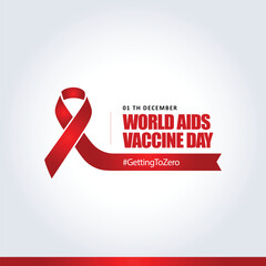 Free Vector Flat World Aids Day Poster With Ribbon For Social Media 