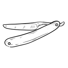 trimmer mustache handdrawn illustration 