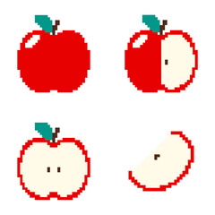 Apple illustration pixel vector