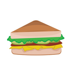 sandwich with ham and cheese