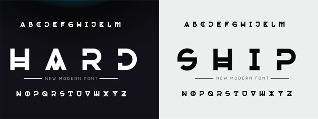 Modern Bold Font. Regular Italic Number Typography urban style alphabet fonts for fashion, sport, technology, digital, movie, logo design, vector illustration