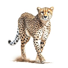 leopard in front of a white background