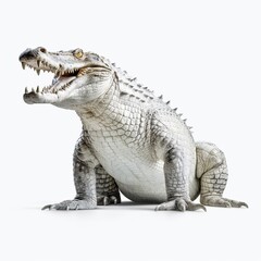 Naklejka premium crocodile isolated on white