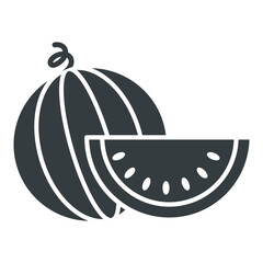 Watermelon icon vector sign and symbol on trendy design for design and print.