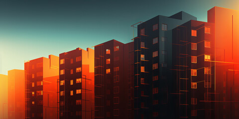Abstract background with high-rise housing concept. 