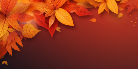 Abstract background for fall banner. Autumnal colors. 