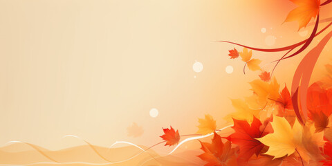 Abstract background for fall banner. Autumnal colors. 